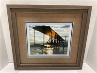 FRAMED AND MATTED PICTURE OF EARLY AIRPLANE