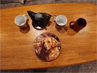 Puppy Plate, Mugs, & Eagle