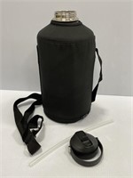 Large one gallon water jug with strap