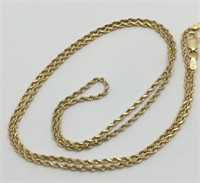 14k Gold Rope Necklace Chain