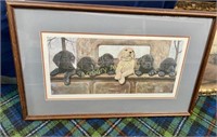 SIGNED GRIFF LAB PUPPY PRINT FRAMED