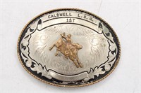 1ST PLACE CALDWELL L.B.R  RODEO BELT BUCKLE