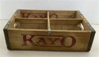 * Wooden Kayo soda crate