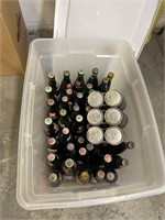 Tub of Bottles and Cans