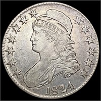 1824 Capped Bust Half Dollar LIGHTLY CIRCULATED