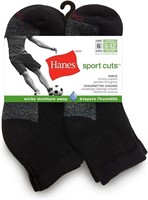 Hanes mens 6 Pack Sport Cuts Ankle SocksSocks