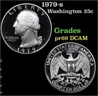 Proof 1979-s Washington Quarter 25c Grades GEM++ P