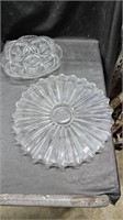 2 Glass Serving Trays