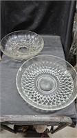 2 Glass Serving Pieces