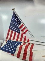 (2) American Flags w/ Pole