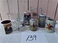 COLLECTABLE BEER MUGS & PITCHERS