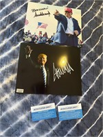 2 Donald J Trump Signed Photos with COA's