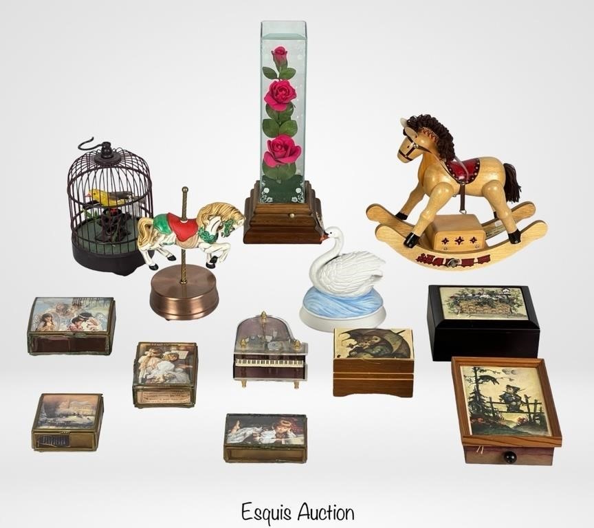 Collection of Music, Trinket & Jewelry Boxes