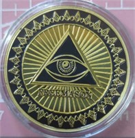 Freemason challenge coin