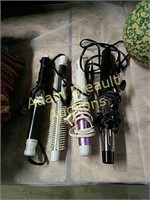 4 assorted curling irons