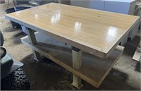 Home made bowling alley wood work bench