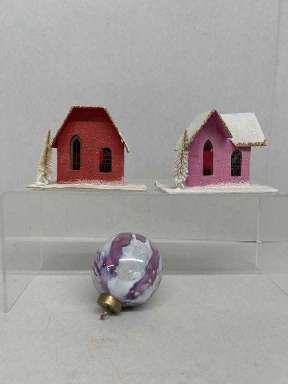 Putz Christmas houses made in Japan and glass