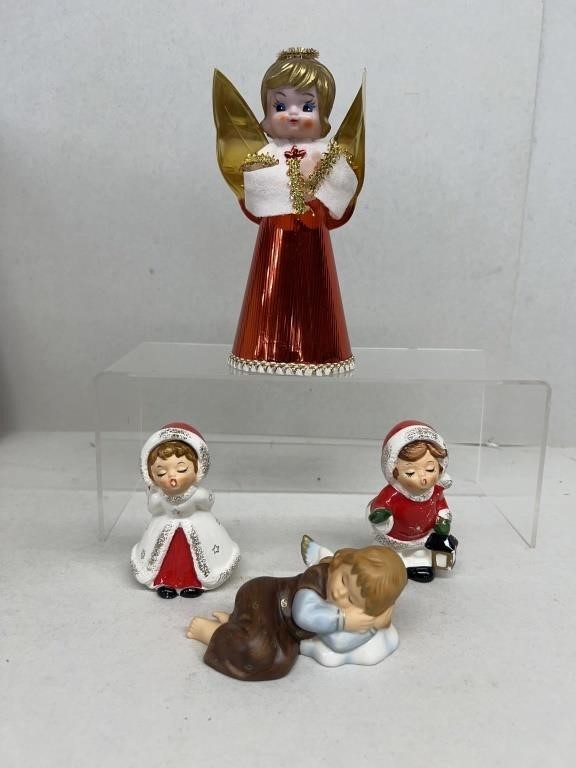 Kissing couple made in Japan angel tree topper