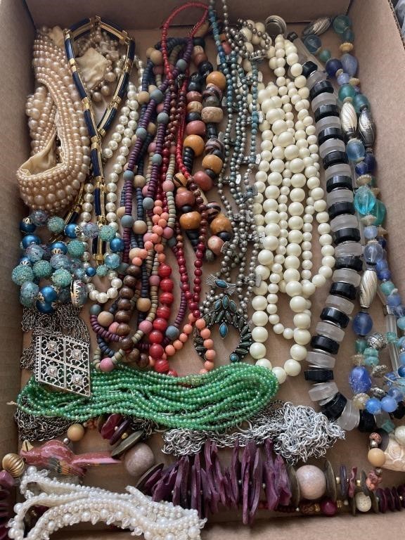 Vintage costume jewelry necklace assortment
