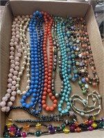 Vintage beaded necklaces some still with tags