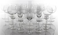 Assorted Clear Crystal Stemware, 28