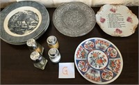 703 - STUNNING COLLECTORS PLATES & S&P SHAKERS (G)