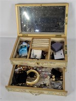Jewelry Box W/ Costume Jewelry