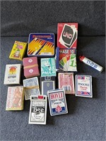 Assorted cards and table games