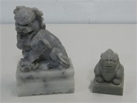 Two Asian Statues Tallest 6"