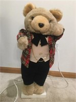 25in Telco Teddy Bear Motionette Plaid Suit Motion