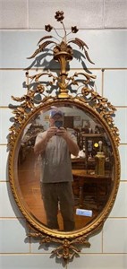 CARVED GOLD DECORATED MIRROR