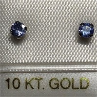 $150. 10KT Gold Tanzanite Earrings