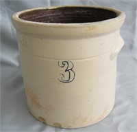 3 Gallon Salt Glaze Crock With Handles