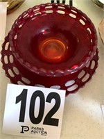 Red Vintage Glassware (Bedroom 1)