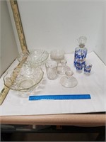 Assorted  Glassware Candle Holders & More