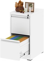 2 Drawer File Cabinet  A4/Legal/Letter  White