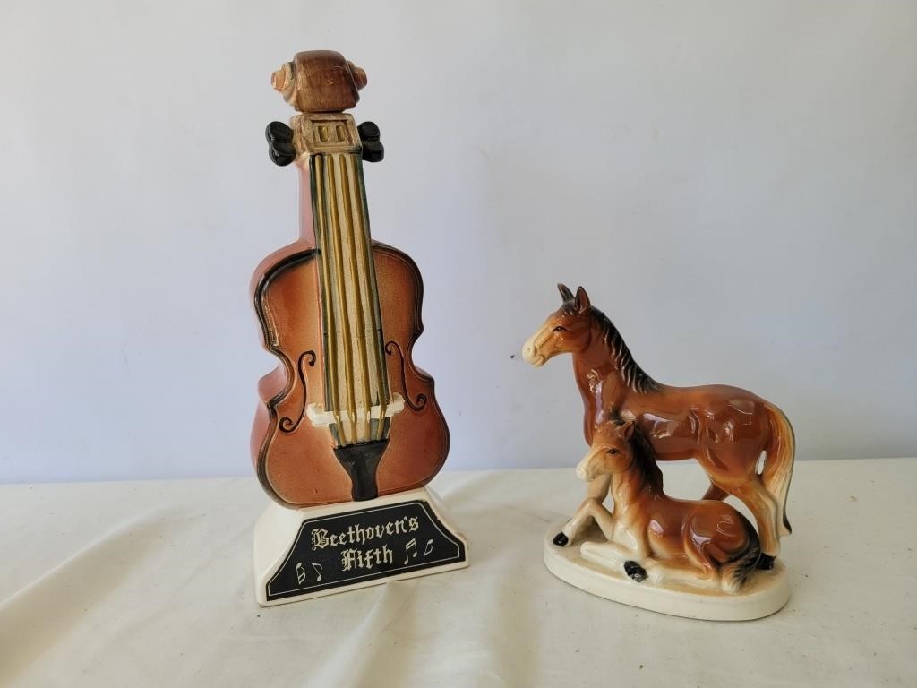 Beethoven's Fifth music piece decanter/ ceramic