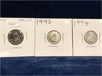 1992, 93, 94  Canadian Dimes