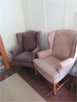 2 WINGBACK CHAIRS - BRING HELP TO REMOVE