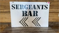 Sargent bar sign 36in by 24in double sided