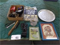 Pictures, Tray, Cheesecloth, Tools