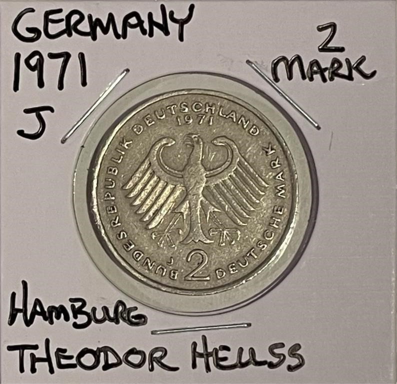 Germany 1971J 2 Mark T. Heuss Comm.