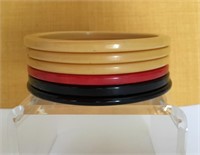 6 BAKELITE SPACER BANGLES