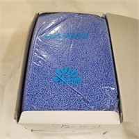 Two boxes assorted quantities opaque medium blue