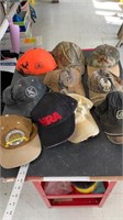 Camouflage hats, variety of caps