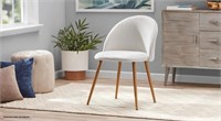 B4025  Mainstays Modern Accent Chair, Cream White