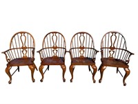 4 MATCHING QUALITY WINDSOR ARM CHAIRS
