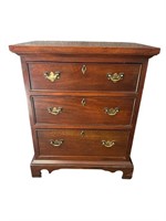 CRAFTIQUE SOLID MAHOGANY 3 DRAWER CHEST