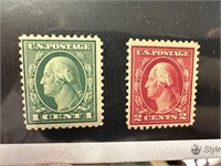 498-9 MINT 1917 WASHINGTON ISSUE STAMPS
