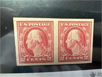 482 MINT NH/LH PAIR SC 1916 WASH TYPE 1 STAMPS SPL